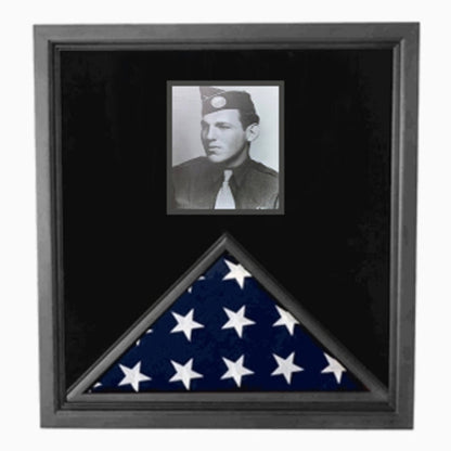 Photo Flag and Medal Display Case, Flag and Photo Frame. by The Military Gift Store