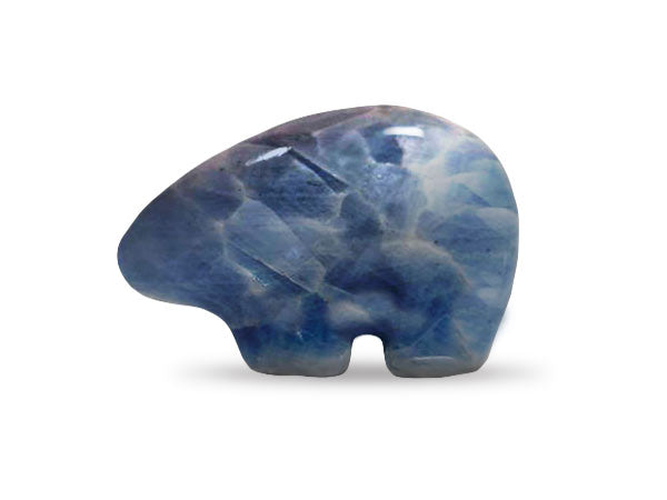 Blue Calcite Fetish Bear Carving by OMSutra