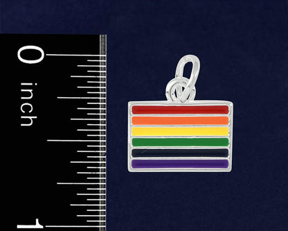 Rainbow LGBTQ Pride Rectangle Charms by Fundraising For A Cause