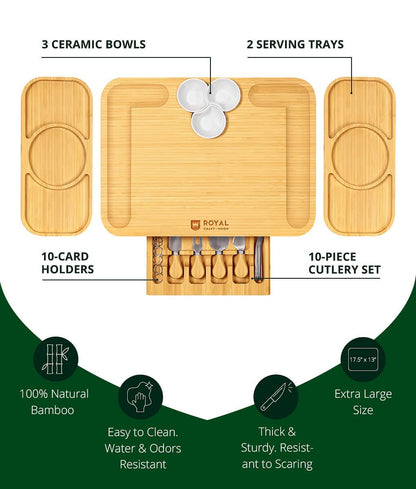 Large charcuterie board by Royal Craft Wood