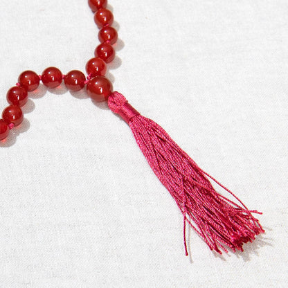 Carnelian Mala - High-Energy Gemstones by Tiny Rituals