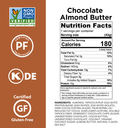 Chocolate Almond Butter Protein Bars by Caveman Foods