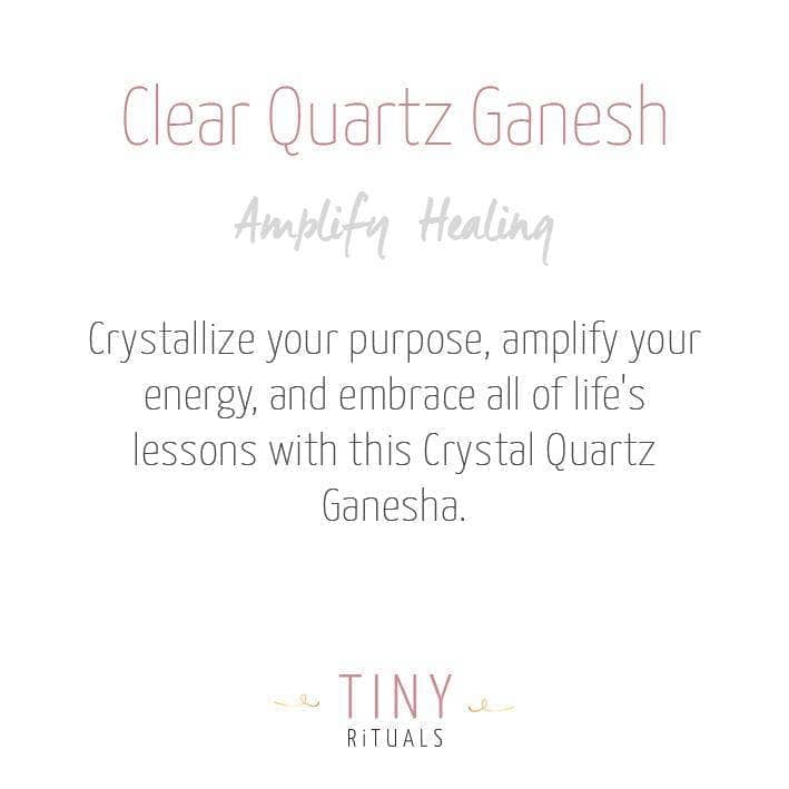 Clear Quartz Ganesh by Tiny Rituals