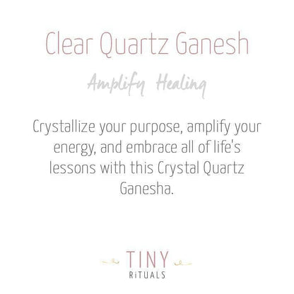 Clear Quartz Ganesh by Tiny Rituals