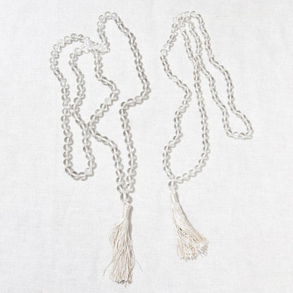 Clear Quartz Mala - High-Energy Gemstones by Tiny Rituals