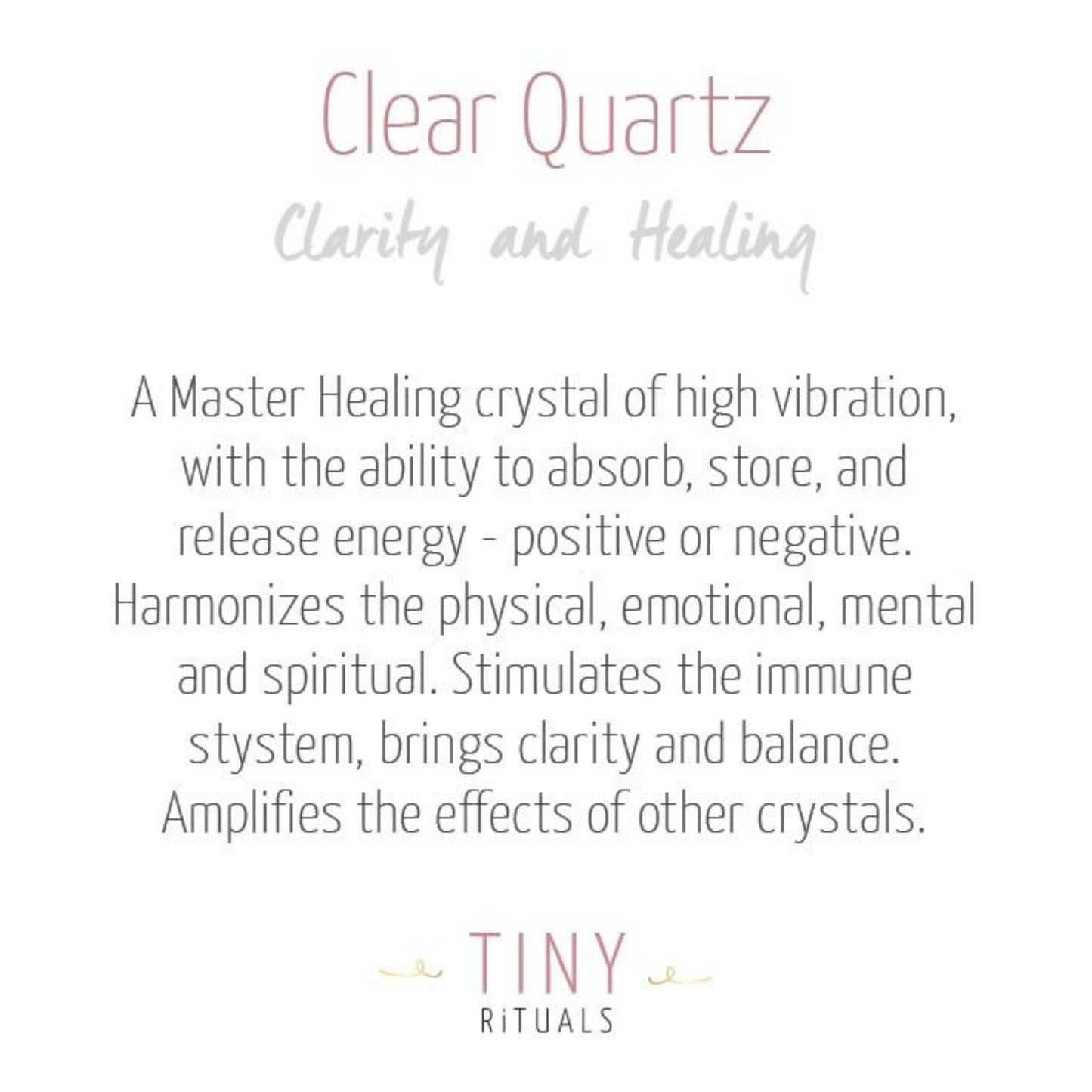 Clear Quartz Worry Stone by Tiny Rituals