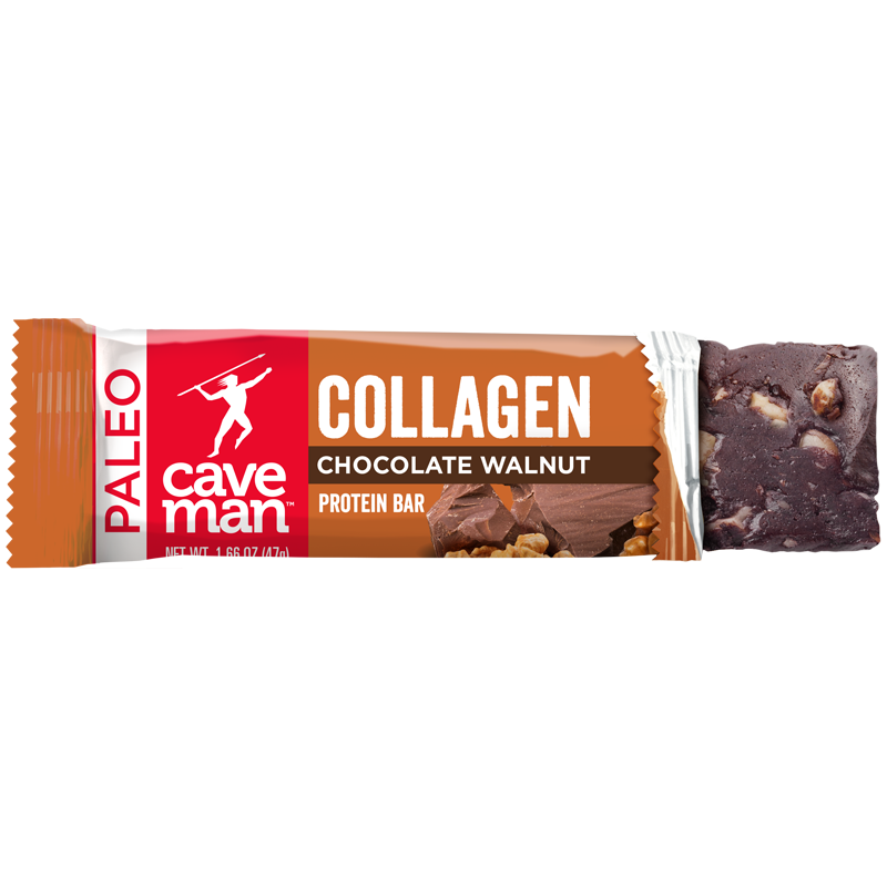 Chocolate Walnut Collagen Bars by Caveman Foods