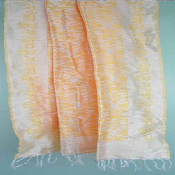 OM Namah Shivay Handwoven Silk Shawl by OMSutra