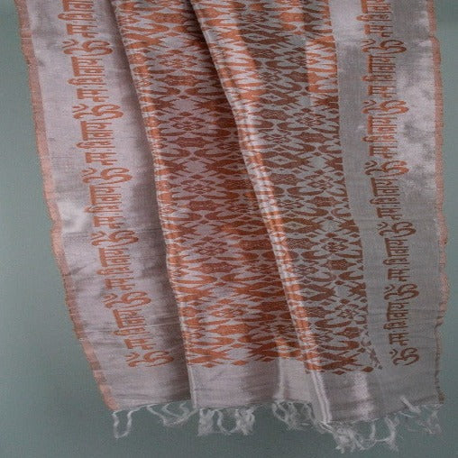 OM Namah Shivay Handwoven Silk Shawl by OMSutra