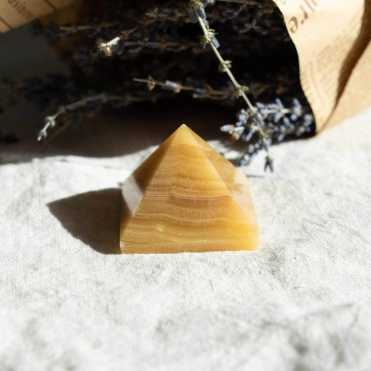 Yellow Calcite Pyramid by Tiny Rituals