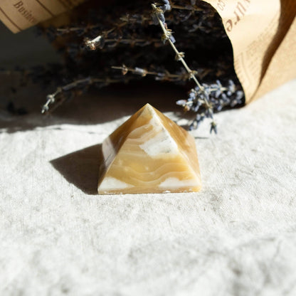 Yellow Calcite Pyramid by Tiny Rituals