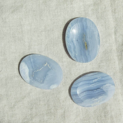 Blue Lace Agate Worry Stone by Tiny Rituals