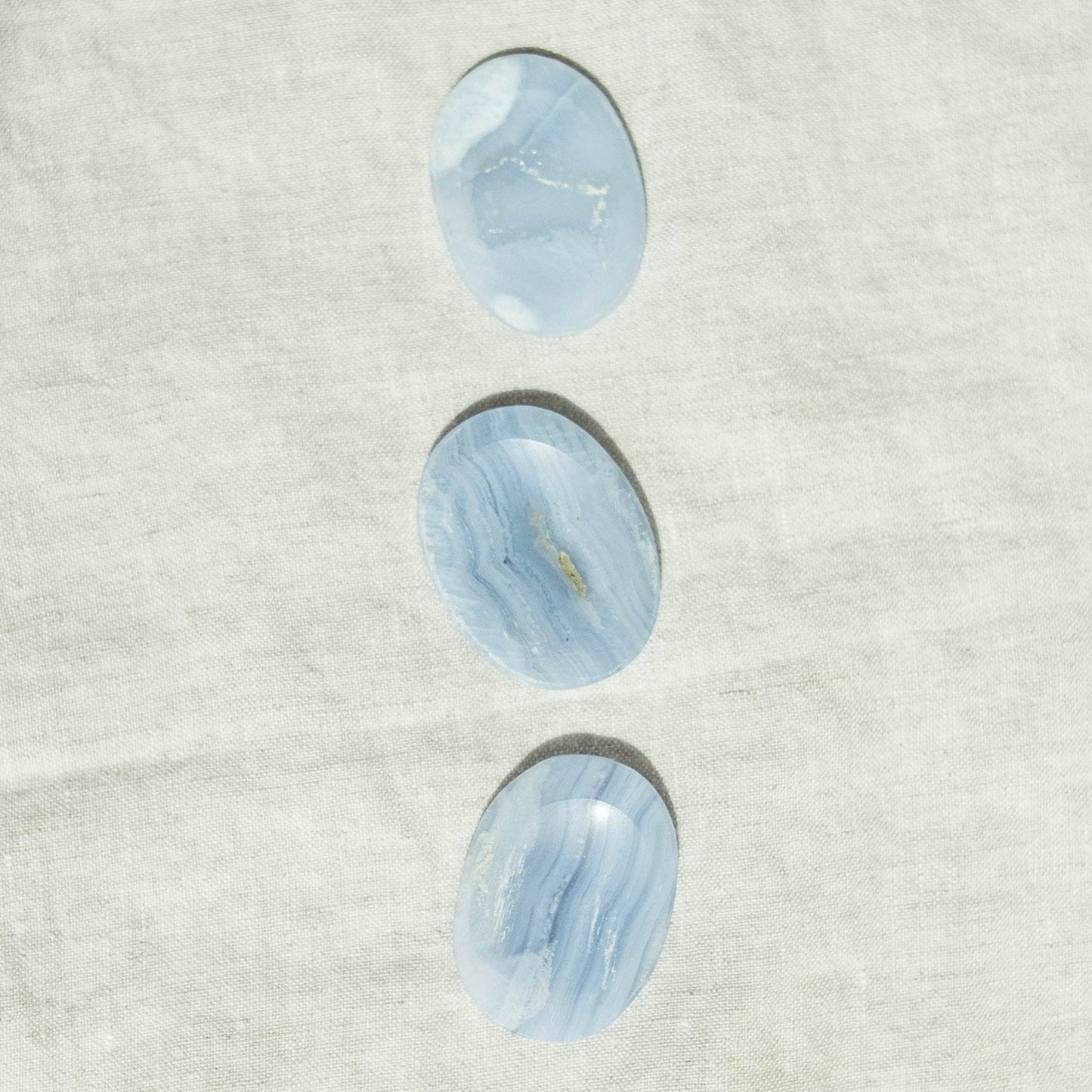 Blue Lace Agate Worry Stone by Tiny Rituals