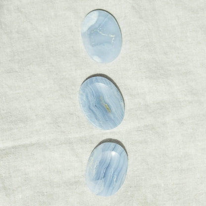 Blue Lace Agate Worry Stone by Tiny Rituals