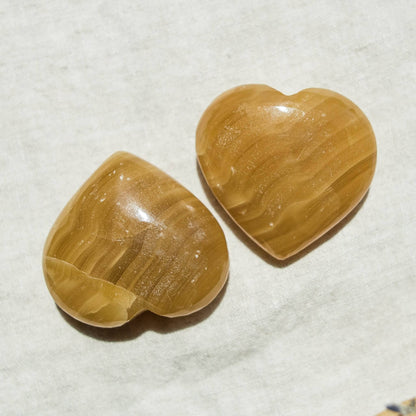 Yellow Calcite Heart by Tiny Rituals