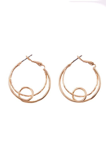 DOUBLE LAYER HOOP EARRING