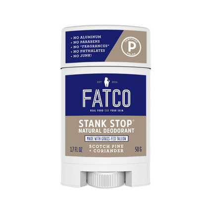 Stank Stop Deodorant Stick, Scotch Pine + Coriander, 1.7 Oz by FATCO Skincare Products