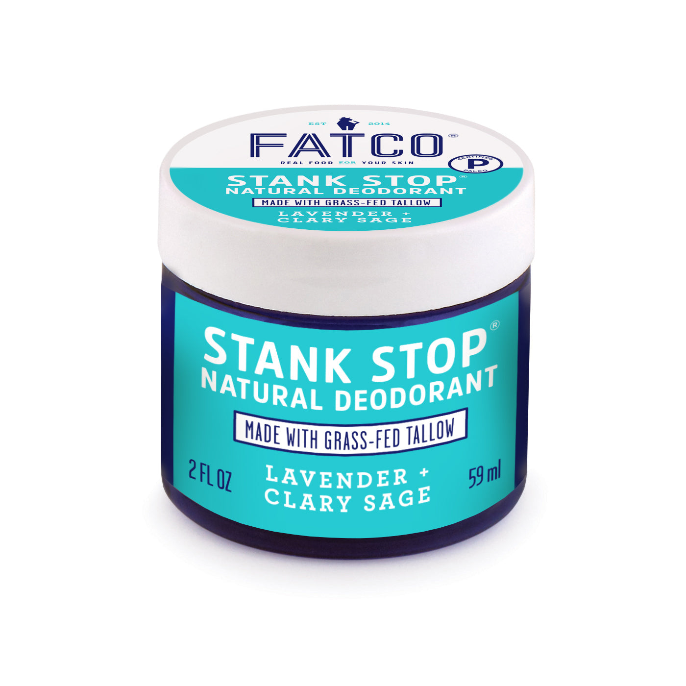 Stank Stop Cream Deodorant, Lavender+Sage, 2 Oz by FATCO Skincare Products