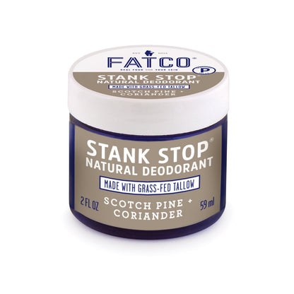 Stank Stop Cream Deodorant, Scotch Pine+Coriander, 2 Oz by FATCO Skincare Products