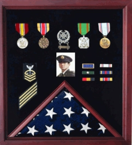 Flag Photo and Badge Display Case. by The Military Gift Store