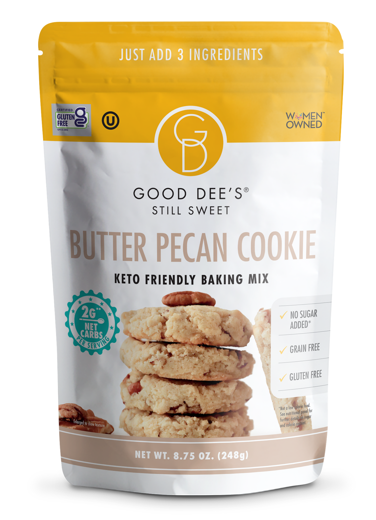 Butter Pecan Keto Cookie Mix - Gluten Free and No Added Sugar by Good Dee's