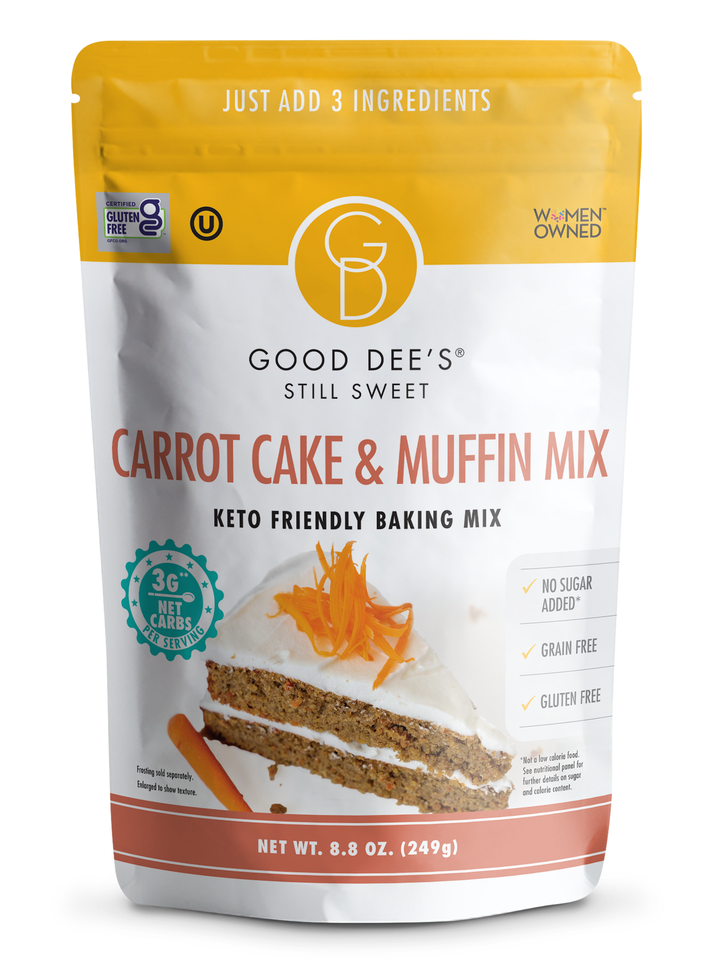 Carrot Keto Muffin & Cake Mix- Gluten Free and No Added Sugar by Good Dee's