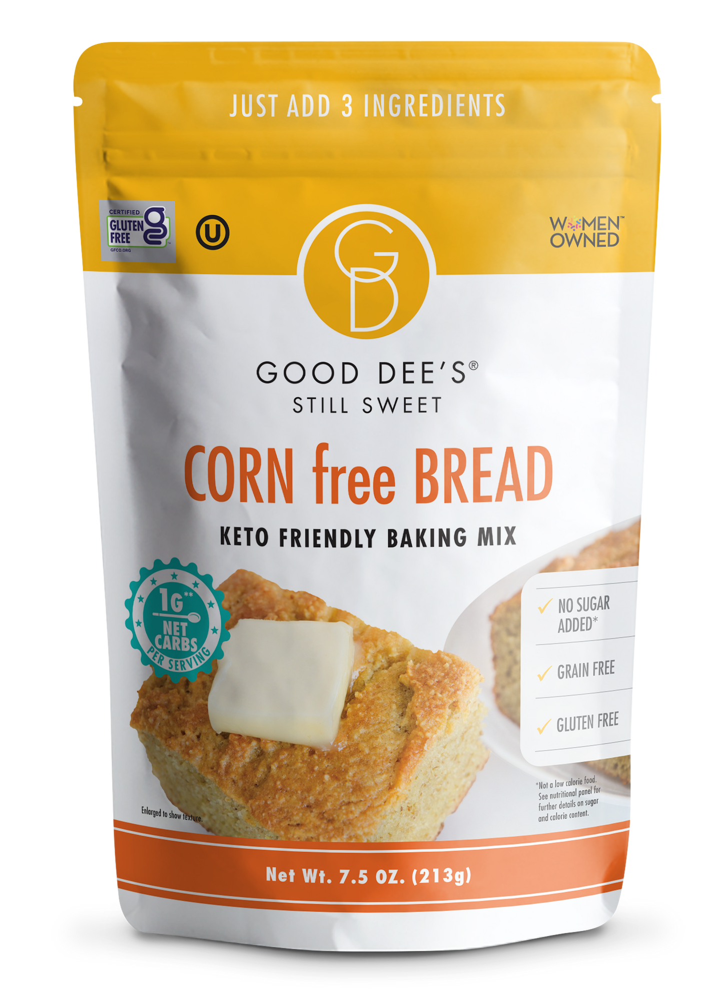 Corn (free) Keto Bread Mix - Gluten Free and No Added Sugar by Good Dee's