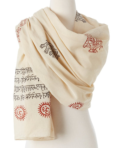 Ganesha blessing Mantra Prayer Shawl by OMSutra