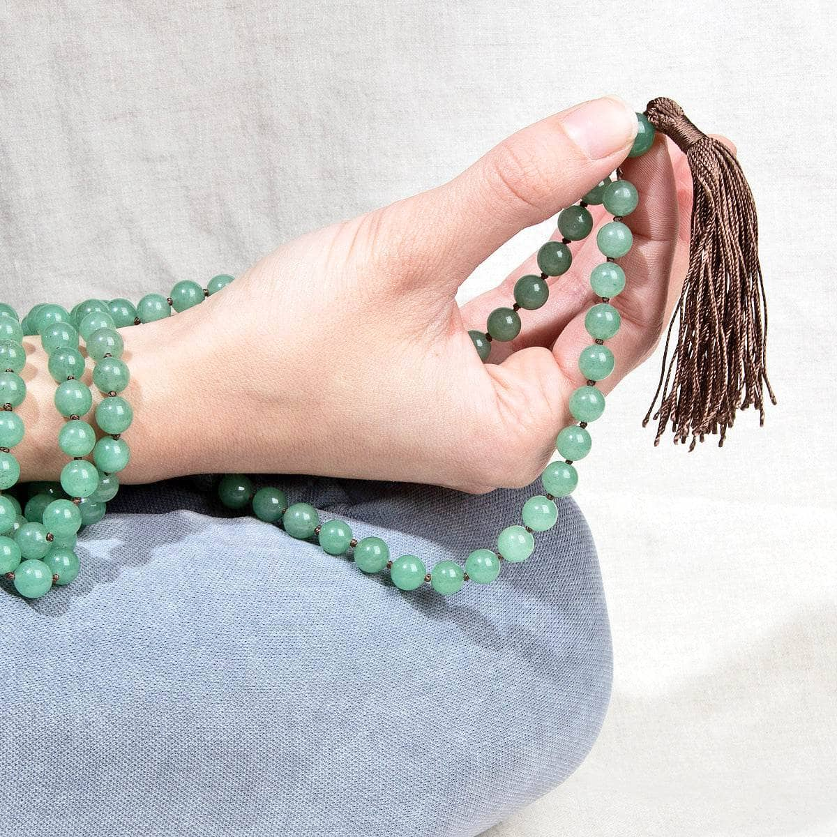 Green Aventurine Mala - High-Energy Gemstones by Tiny Rituals