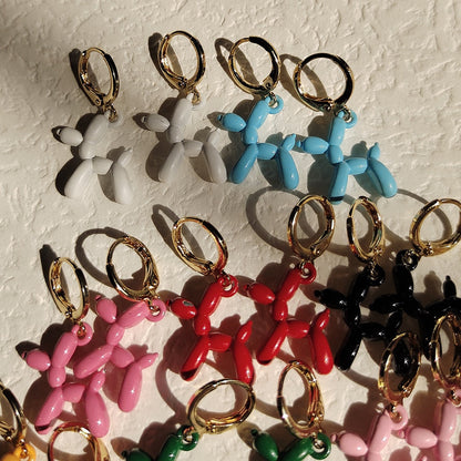 Mini Balloon Dog Earrings by White Market