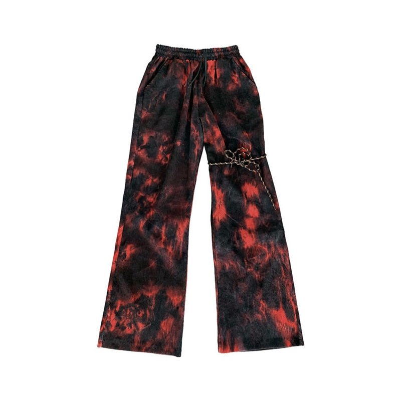 Tie Dye Blood Trousers With Tie by White Market