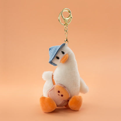 Curved Neck Duck Keychain by White Market