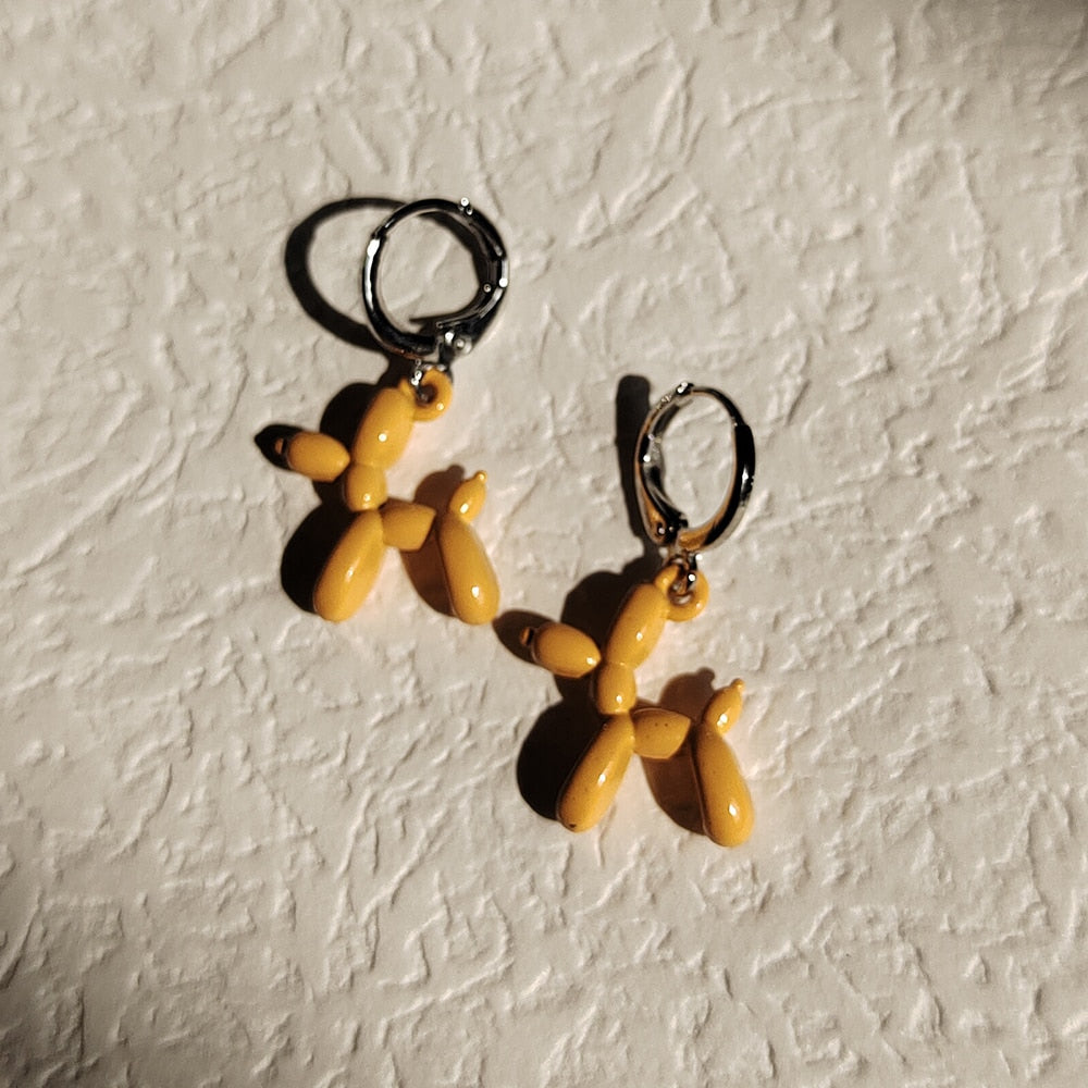 Mini Balloon Dog Earrings by White Market