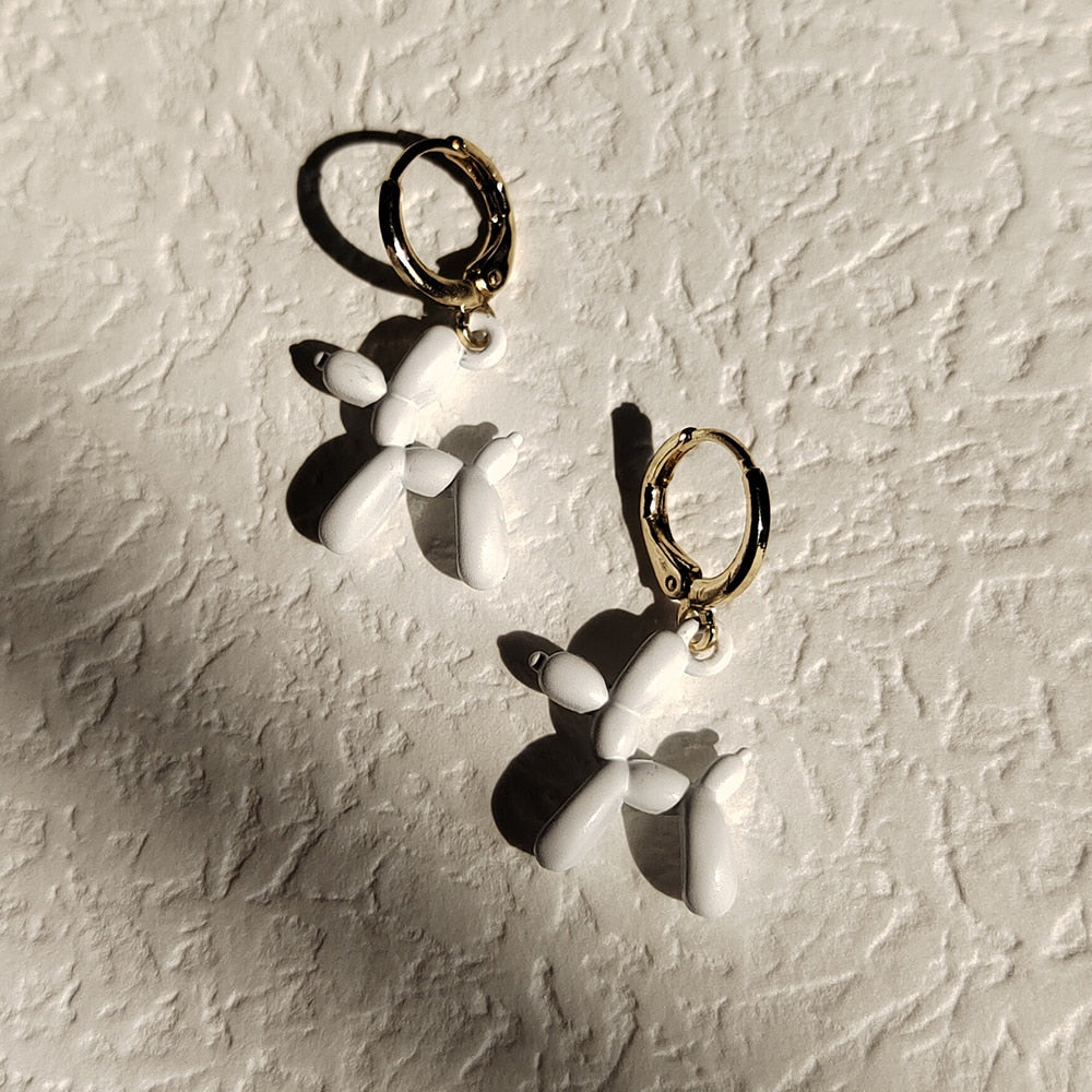 Mini Balloon Dog Earrings by White Market