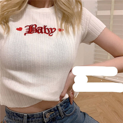 Knitted "Baby" Top by White Market