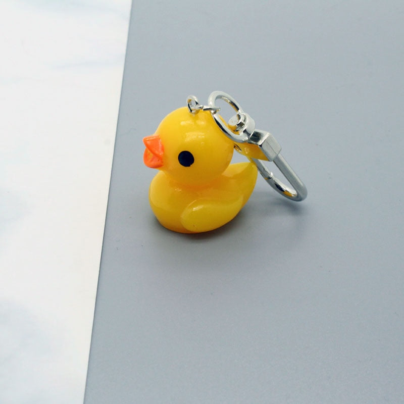 Rubber Yellow Duck Keychain by White Market