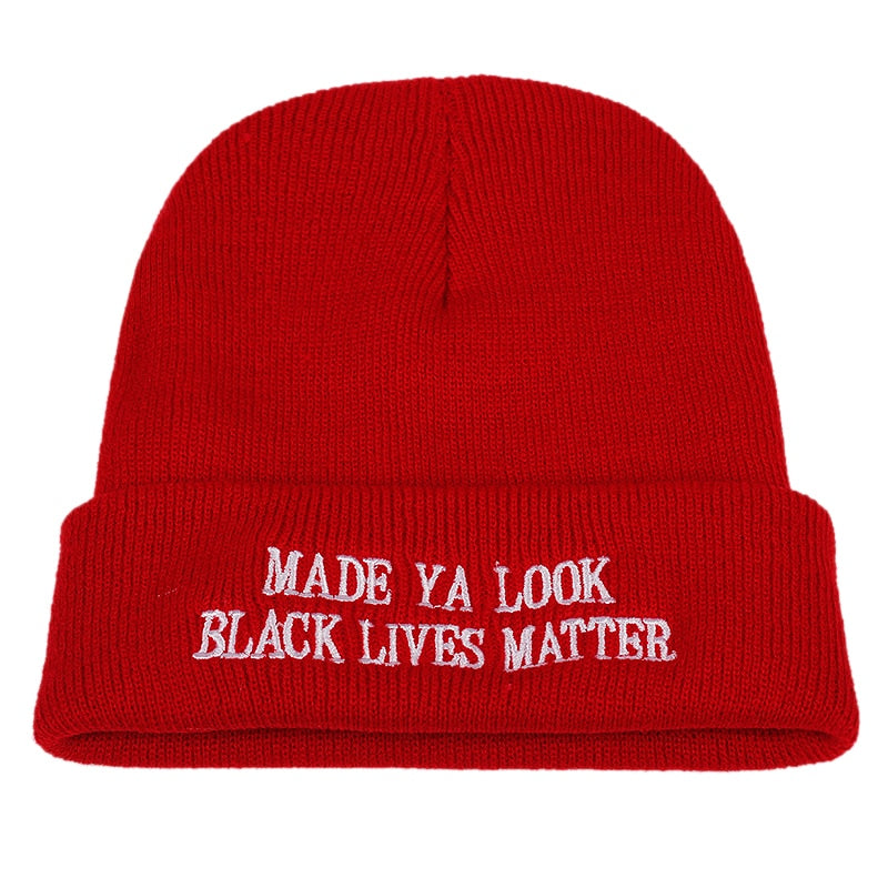 MADE YA LOOK BLACK LIVES MATTER Beanie by White Market