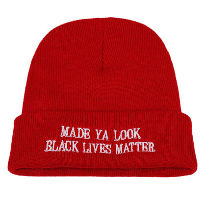 MADE YA LOOK BLACK LIVES MATTER Beanie by White Market