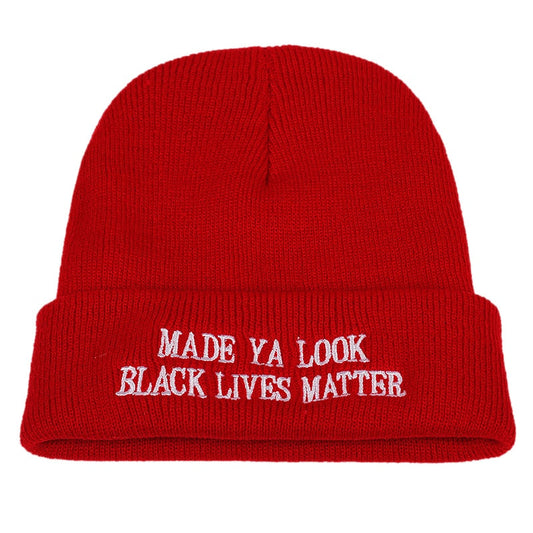 MADE YA LOOK BLACK LIVES MATTER Beanie by White Market