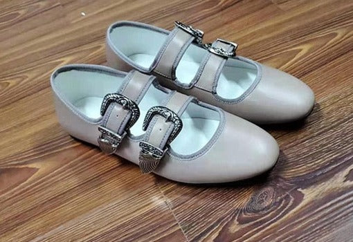 Buckled Ballerina Flats by White Market