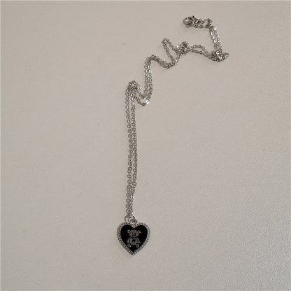 Silver Hearts Necklace Set by White Market