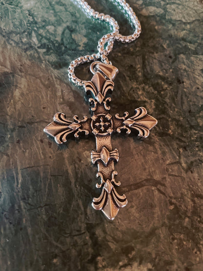 Stainless Steel Cross Necklace by White Market