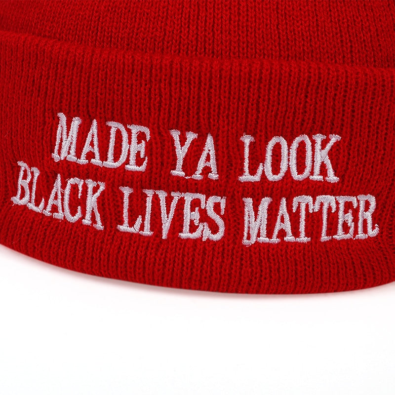 MADE YA LOOK BLACK LIVES MATTER Beanie by White Market