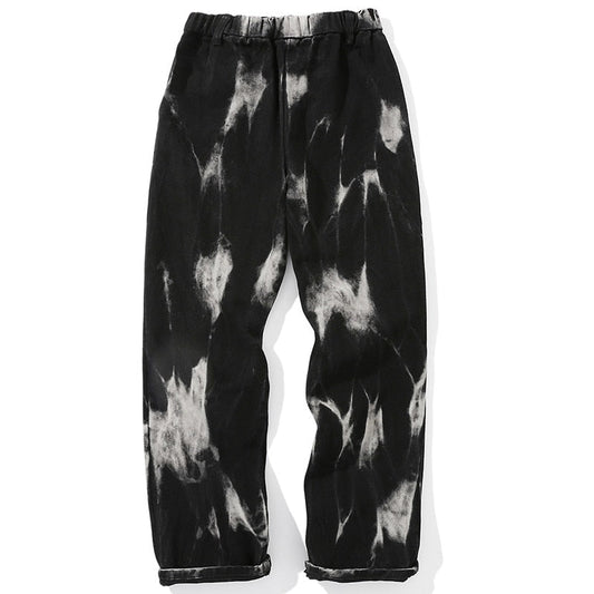 Bleach Splattered Dyed Trousers by White Market