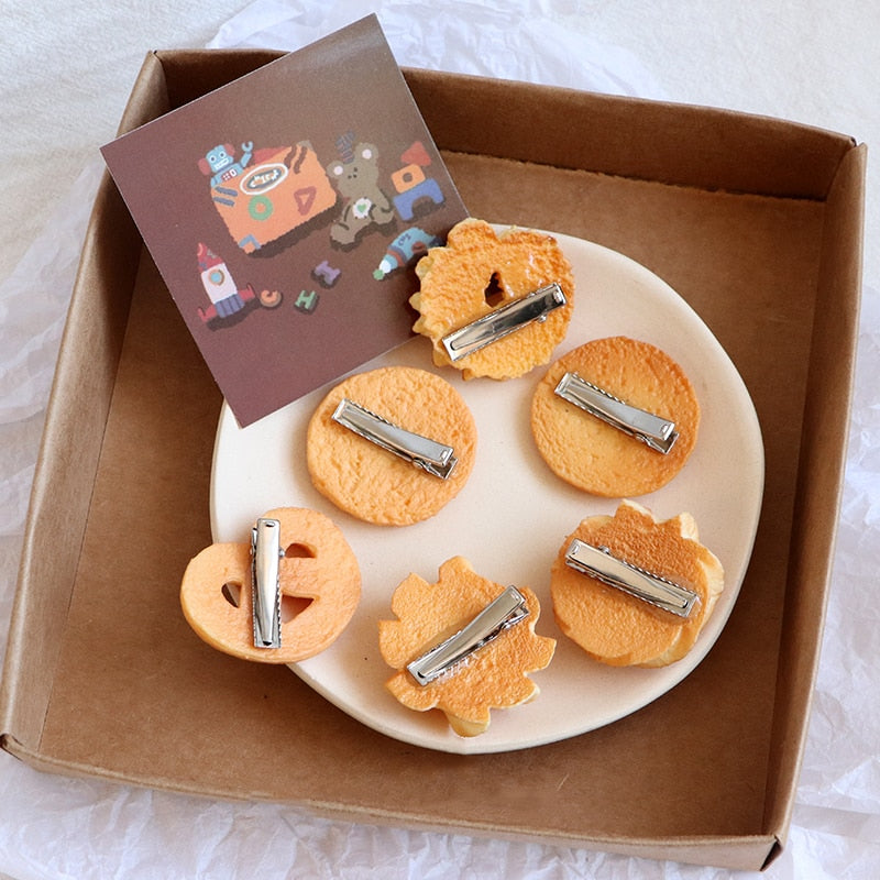 Biscuit Cookies Hair Clip by White Market