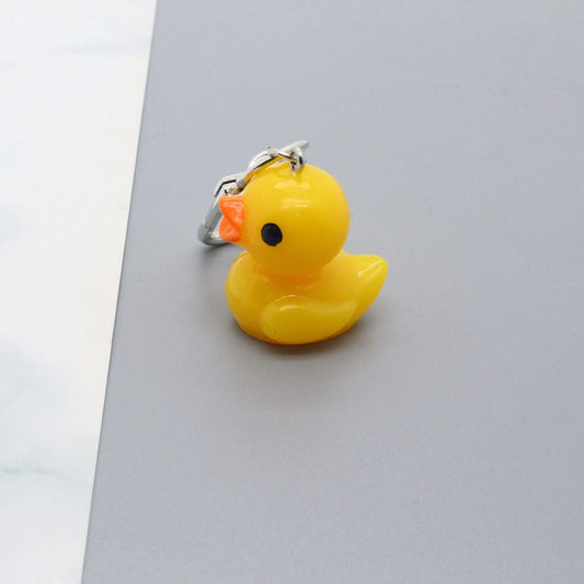 Rubber Yellow Duck Keychain by White Market
