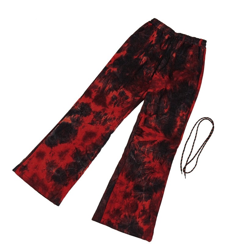 Tie Dye Blood Trousers With Tie by White Market