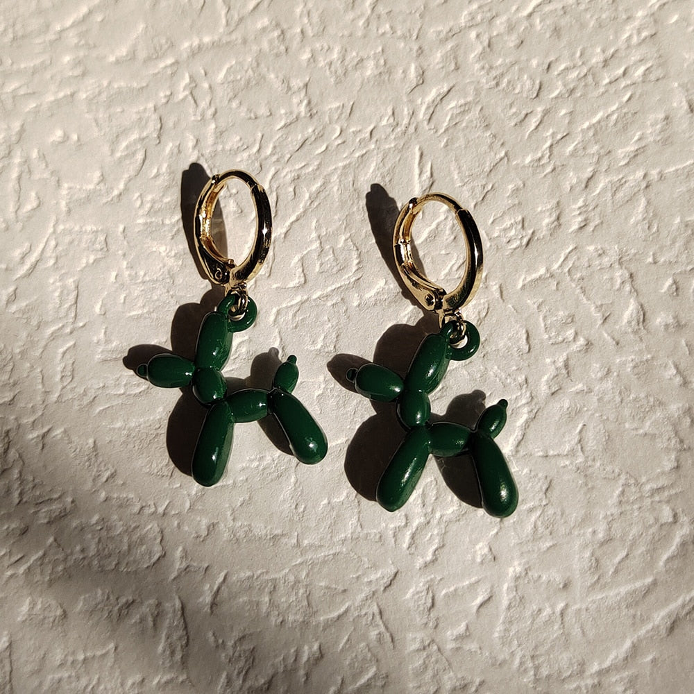 Mini Balloon Dog Earrings by White Market