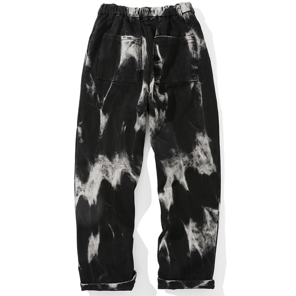 Bleach Splattered Dyed Trousers by White Market