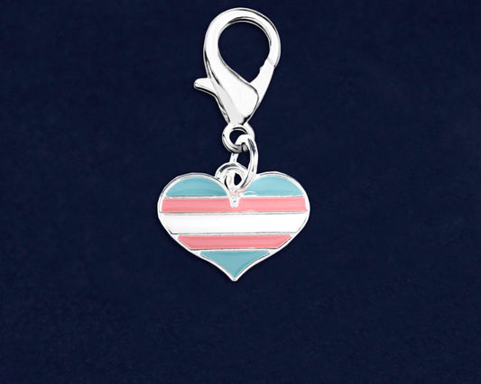 Transgender Heart Pride Hanging Charms by Fundraising For A Cause